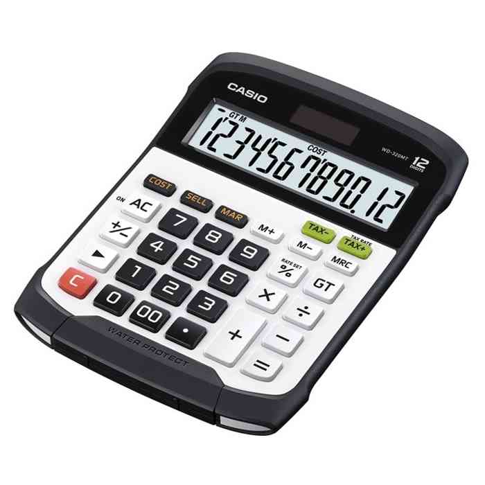Casio WD-320MT Water-protected and Dust-proof Desktop Calculator
